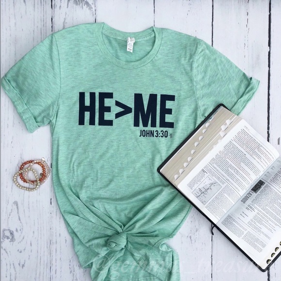 Tops - HE > ME Tee SeaFoam Heather